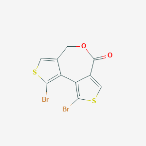 molecular formula C10H4Br2O2S2 B428693 3,13-Dibromo-8-oxa-4,12-dithiatricyclo[8.3.0.02,6]trideca-1(13),2,5,10-tetraen-7-one 