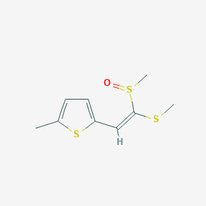 molecular formula C9H12OS3 B428694 Methyl 1-(methylsulfanyl)-2-(5-methyl-2-thienyl)vinyl sulfoxide 
