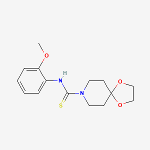 molecular formula C15H20N2O3S B4286958 N-(2-methoxyphenyl)-1,4-dioxa-8-azaspiro[4.5]decane-8-carbothioamide 