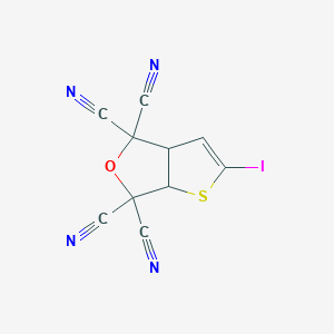 2-Iodo-3a,6a-dihydrothieno[2,3-c]furan-4,4,6,6-tetracarbonitrile