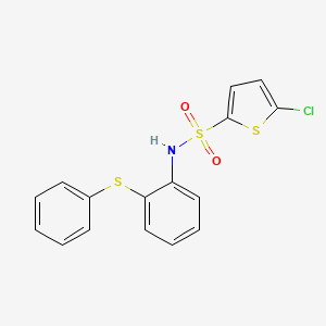 molecular formula C16H12ClNO2S3 B4286961 5-chloro-N-[2-(phenylthio)phenyl]-2-thiophenesulfonamide 