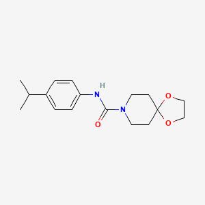 molecular formula C17H24N2O3 B4286963 N-(4-isopropylphenyl)-1,4-dioxa-8-azaspiro[4.5]decane-8-carboxamide 