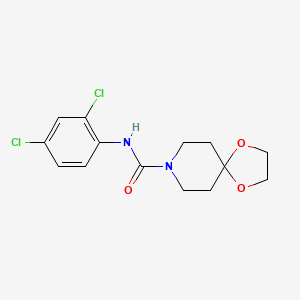 molecular formula C14H16Cl2N2O3 B4286969 N-(2,4-dichlorophenyl)-1,4-dioxa-8-azaspiro[4.5]decane-8-carboxamide 