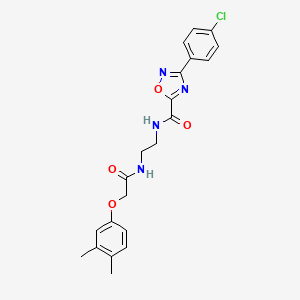 molecular formula C21H21ClN4O4 B4287007 3-(4-chlorophenyl)-N-(2-{[(3,4-dimethylphenoxy)acetyl]amino}ethyl)-1,2,4-oxadiazole-5-carboxamide 