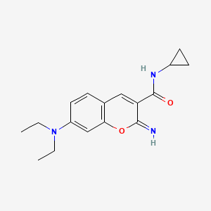 molecular formula C17H21N3O2 B4287033 N-cyclopropyl-7-(diethylamino)-2-imino-2H-chromene-3-carboxamide 