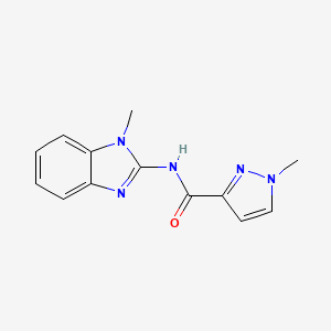 molecular formula C13H13N5O B4287039 1-methyl-N-(1-methyl-1H-benzimidazol-2-yl)-1H-pyrazole-3-carboxamide 