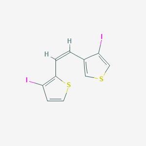 molecular formula C10H6I2S2 B428704 3-Iodo-2-[2-(4-iodo-3-thienyl)vinyl]thiophene 