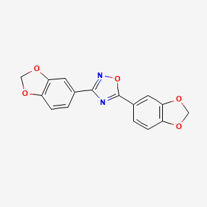 molecular formula C16H10N2O5 B4287042 3,5-bis(1,3-benzodioxol-5-yl)-1,2,4-oxadiazole 
