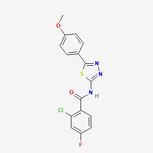 2-chloro-4-fluoro-N-[5-(4-methoxyphenyl)-1,3,4-thiadiazol-2-yl]benzamide