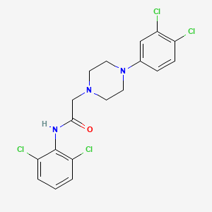 molecular formula C18H17Cl4N3O B4287057 N-(2,6-dichlorophenyl)-2-[4-(3,4-dichlorophenyl)-1-piperazinyl]acetamide 