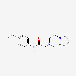 molecular formula C18H27N3O B4287071 2-(hexahydropyrrolo[1,2-a]pyrazin-2(1H)-yl)-N-(4-isopropylphenyl)acetamide 