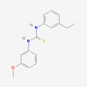 molecular formula C16H18N2OS B4287091 N-(3-ethylphenyl)-N'-(3-methoxyphenyl)thiourea 