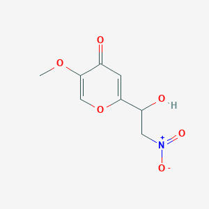 2-{1-hydroxy-2-nitroethyl}-5-methoxy-4H-pyran-4-one