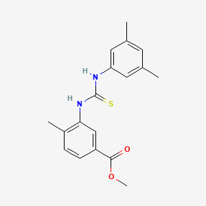 molecular formula C18H20N2O2S B4287112 methyl 3-({[(3,5-dimethylphenyl)amino]carbonothioyl}amino)-4-methylbenzoate 