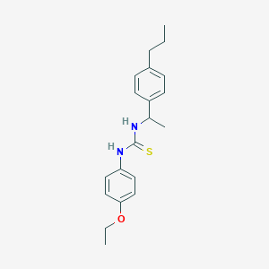 molecular formula C20H26N2OS B4287116 N-(4-ethoxyphenyl)-N'-[1-(4-propylphenyl)ethyl]thiourea 