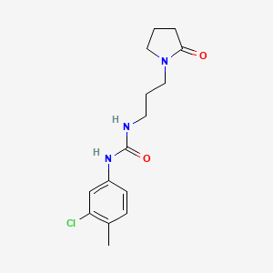 molecular formula C15H20ClN3O2 B4287136 N-(3-chloro-4-methylphenyl)-N'-[3-(2-oxo-1-pyrrolidinyl)propyl]urea 