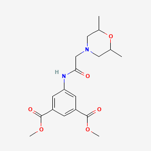 molecular formula C18H24N2O6 B4287197 dimethyl 5-{[(2,6-dimethyl-4-morpholinyl)acetyl]amino}isophthalate 