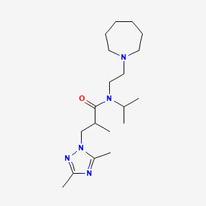 molecular formula C19H35N5O B4287204 N-(2-azepan-1-ylethyl)-3-(3,5-dimethyl-1H-1,2,4-triazol-1-yl)-N-isopropyl-2-methylpropanamide 