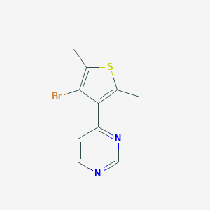 molecular formula C10H9BrN2S B428721 4-(4-Bromo-2,5-dimethyl-3-thienyl)pyrimidine 