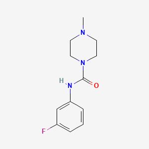 molecular formula C12H16FN3O B4287232 N-(3-fluorophenyl)-4-methyl-1-piperazinecarboxamide 
