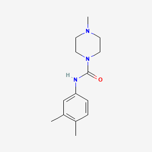 molecular formula C14H21N3O B4287233 N-(3,4-dimethylphenyl)-4-methyl-1-piperazinecarboxamide 