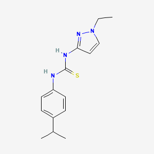 molecular formula C15H20N4S B4287244 N-(1-ethyl-1H-pyrazol-3-yl)-N'-(4-isopropylphenyl)thiourea 