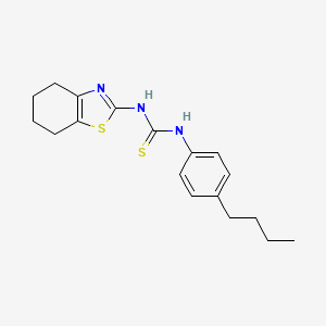 molecular formula C18H23N3S2 B4287252 N-(4-butylphenyl)-N'-(4,5,6,7-tetrahydro-1,3-benzothiazol-2-yl)thiourea 