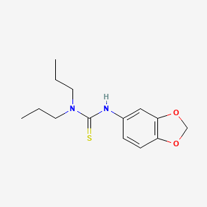 molecular formula C14H20N2O2S B4287263 N'-1,3-benzodioxol-5-yl-N,N-dipropylthiourea 