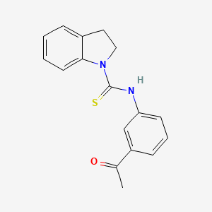 molecular formula C17H16N2OS B4287268 N-(3-acetylphenyl)-1-indolinecarbothioamide 