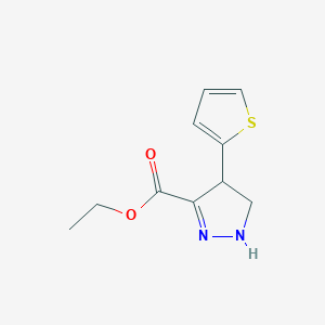 molecular formula C10H12N2O2S B428728 ethyl 4-(2-thienyl)-4,5-dihydro-1H-pyrazole-3-carboxylate 