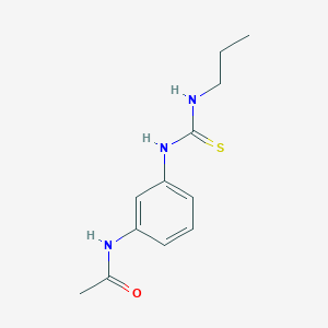 molecular formula C12H17N3OS B4287285 N-(3-{[(propylamino)carbonothioyl]amino}phenyl)acetamide 
