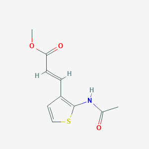 molecular formula C10H11NO3S B428729 Methyl 3-[2-(acetylamino)-3-thienyl]acrylate 