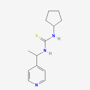 molecular formula C13H19N3S B4287291 N-cyclopentyl-N'-[1-(4-pyridinyl)ethyl]thiourea 