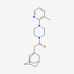 molecular formula C22H31N3O B4287299 1-(1-adamantylacetyl)-4-(3-methylpyridin-2-yl)piperazine 