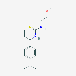 molecular formula C16H26N2OS B4287309 N-[1-(4-isopropylphenyl)propyl]-N'-(2-methoxyethyl)thiourea 
