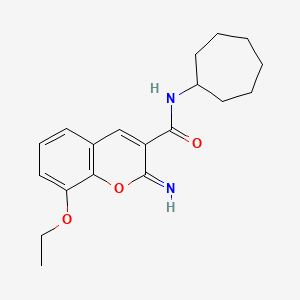 molecular formula C19H24N2O3 B4287317 N-cycloheptyl-8-ethoxy-2-imino-2H-chromene-3-carboxamide 