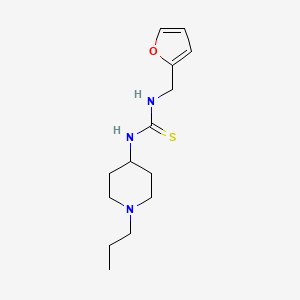 molecular formula C14H23N3OS B4287327 N-(2-furylmethyl)-N'-(1-propyl-4-piperidinyl)thiourea 