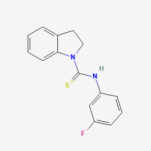 molecular formula C15H13FN2S B4287346 N-(3-fluorophenyl)-1-indolinecarbothioamide 