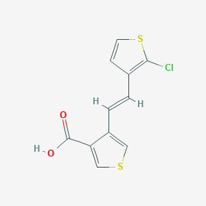 molecular formula C11H7ClO2S2 B428736 4-[2-(2-Chloro-3-thienyl)vinyl]-3-thiophenecarboxylic acid 