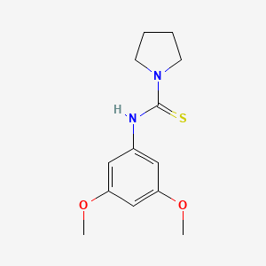 molecular formula C13H18N2O2S B4287380 N-(3,5-dimethoxyphenyl)-1-pyrrolidinecarbothioamide 