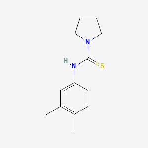 molecular formula C13H18N2S B4287388 N-(3,4-dimethylphenyl)-1-pyrrolidinecarbothioamide 