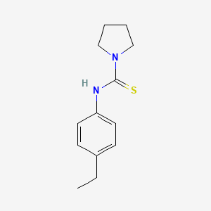 molecular formula C13H18N2S B4287389 N-(4-ethylphenyl)-1-pyrrolidinecarbothioamide 