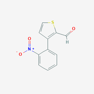 molecular formula C11H7NO3S B428740 3-(2-Nitrophenyl)thiophene-2-carbaldehyde 