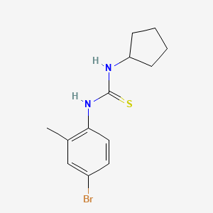 molecular formula C13H17BrN2S B4287403 N-(4-bromo-2-methylphenyl)-N'-cyclopentylthiourea 