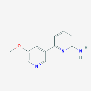 molecular formula C11H11N3O B4287437 6-(5-Methoxypyridin-3-yl)pyridin-2-amine 