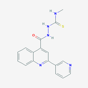 molecular formula C17H15N5OS B4287451 N-methyl-2-{[2-(3-pyridinyl)-4-quinolinyl]carbonyl}hydrazinecarbothioamide 