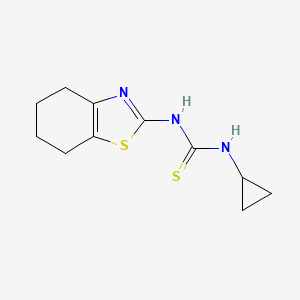 molecular formula C11H15N3S2 B4287457 N-cyclopropyl-N'-(4,5,6,7-tetrahydro-1,3-benzothiazol-2-yl)thiourea 