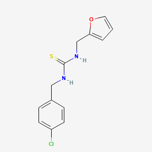 molecular formula C13H13ClN2OS B4287460 N-(4-chlorobenzyl)-N'-(2-furylmethyl)thiourea 