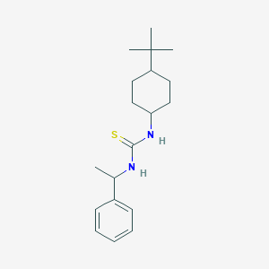 molecular formula C19H30N2S B4287464 N-(4-tert-butylcyclohexyl)-N'-(1-phenylethyl)thiourea 