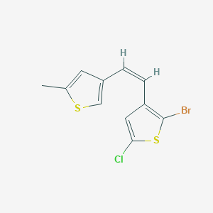 2-Bromo-5-chloro-3-[2-(5-methyl-3-thienyl)vinyl]thiophene